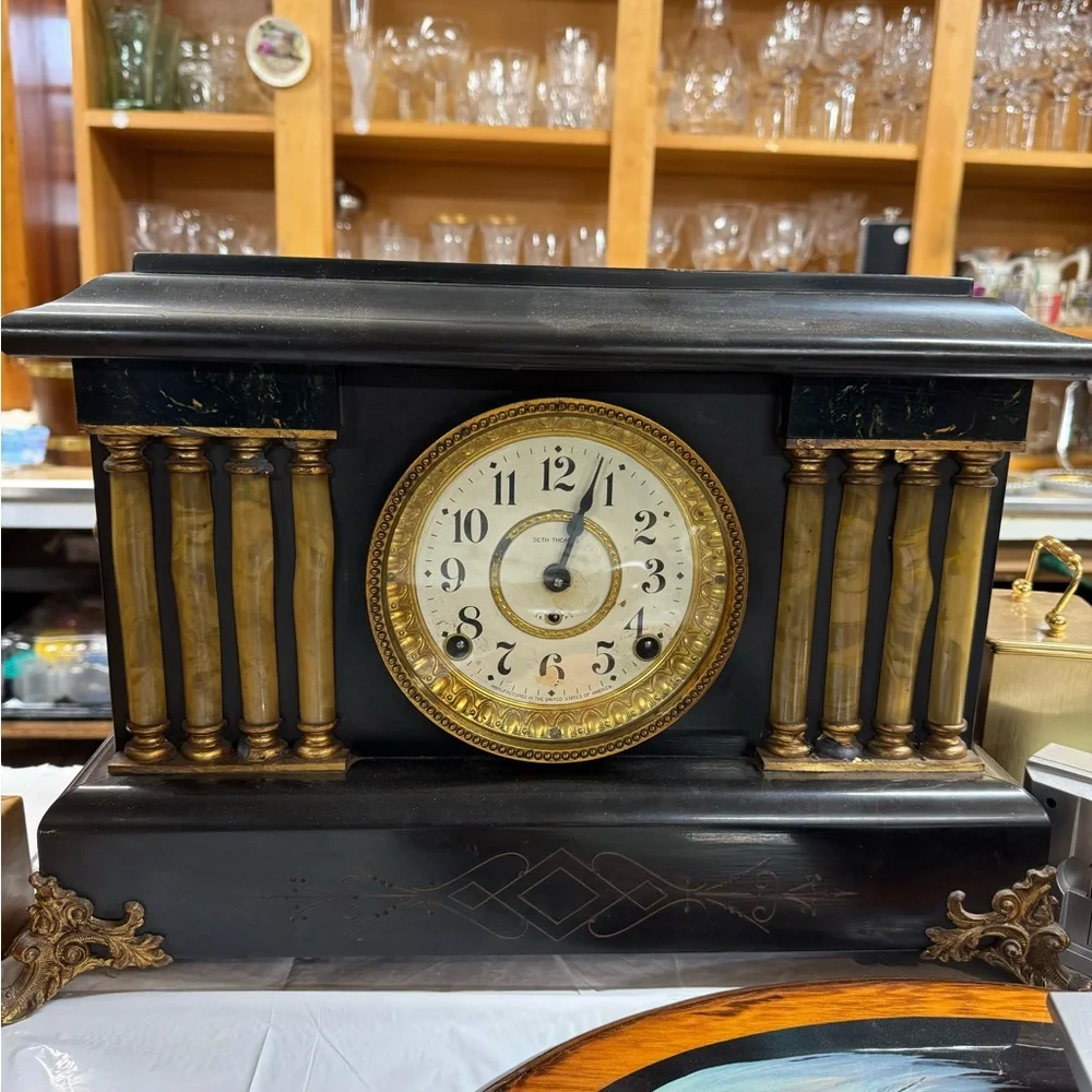 Antique Seth Thomas Adamantine Mantel Clock